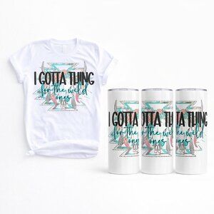 Wild Ones Western T-Shirt And 20oz Skinny Tumbler Gift Set Bundle
